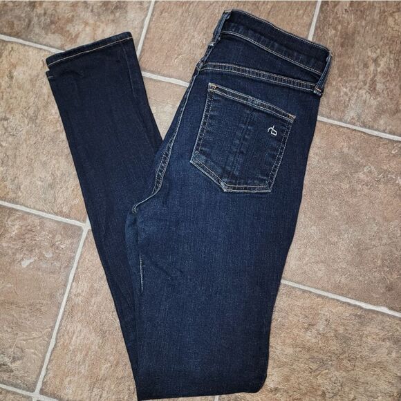 Rag & Bone 10 Inch Skinny Dark Wash Harrow Jeans Size 25 - Picture 11 of 11